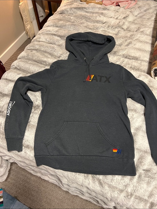 Aviator Nation Tops - Aviator Nation Black ATX Logo Hooded Sweatshirt: size M